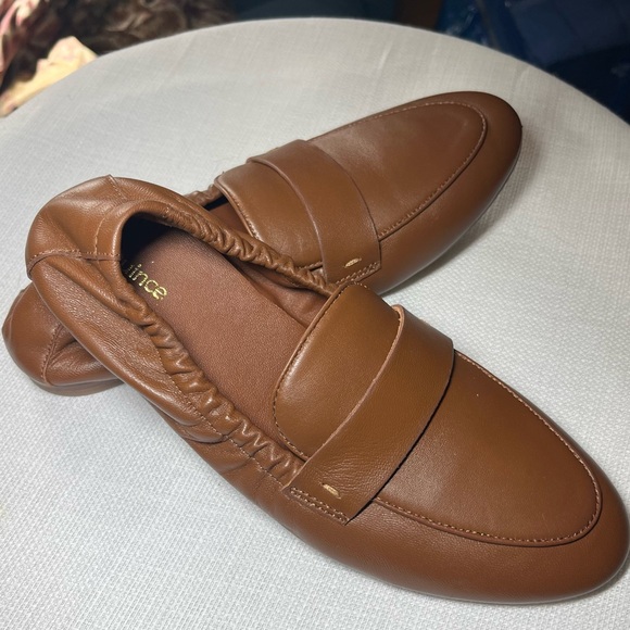 Quince Shoes - Quince Italian Leather Soft Loafer Ballet Flats Shoes Cognac Brown Prep Womens 7